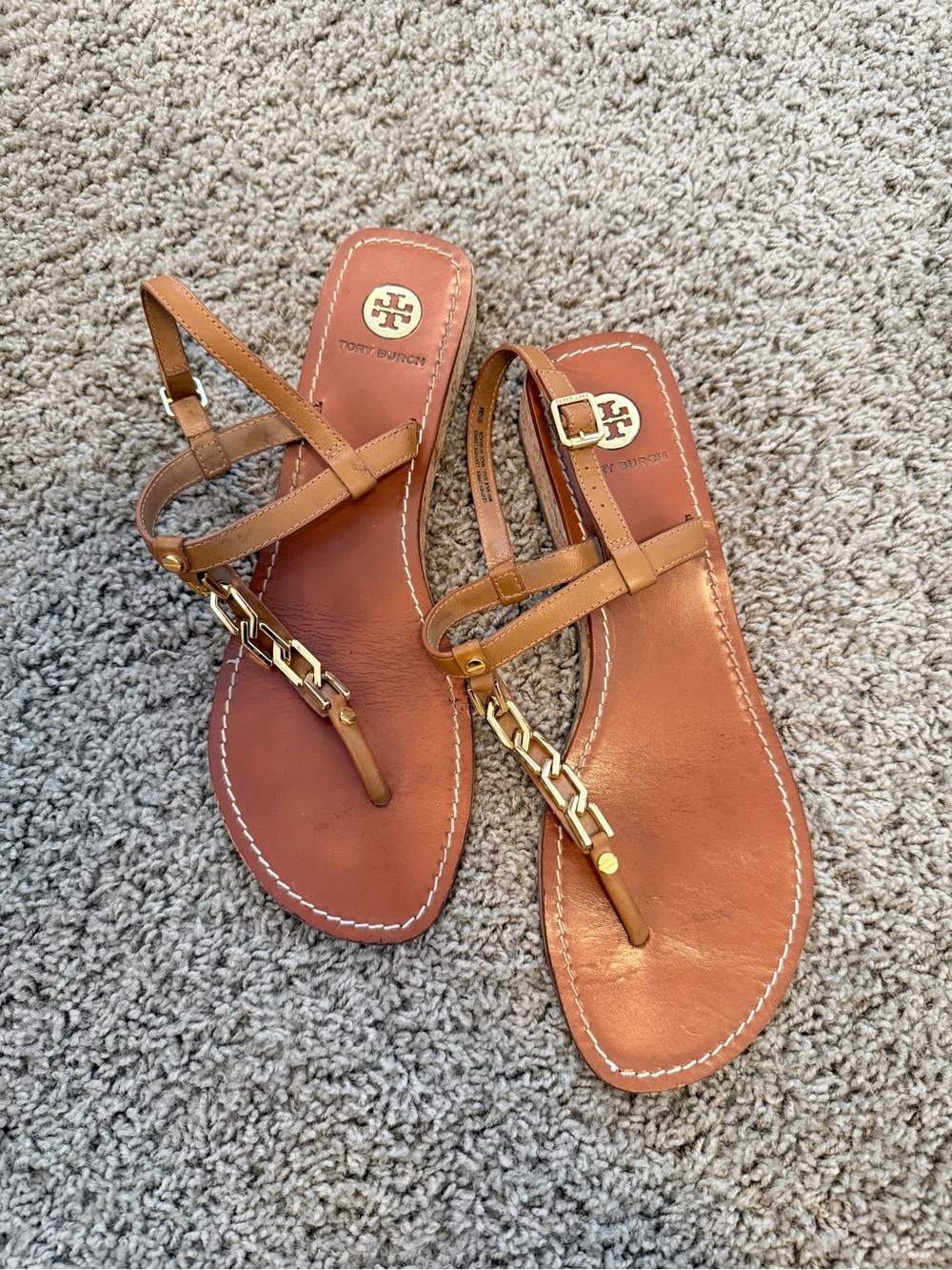 Tory Burch Emmy Sandals in Tan